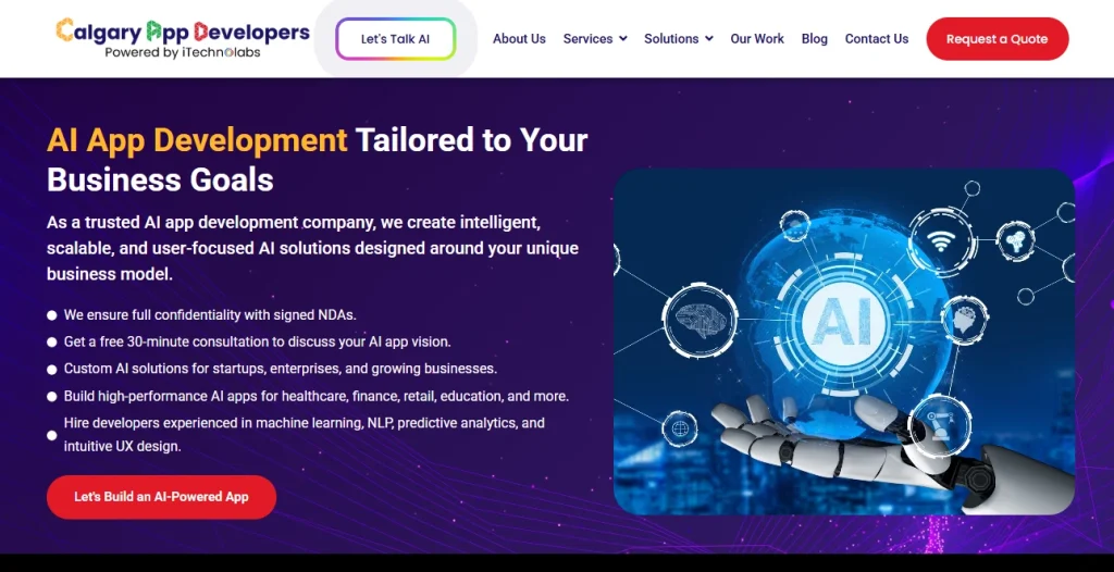 Calgary App Developer - AI App Development Company